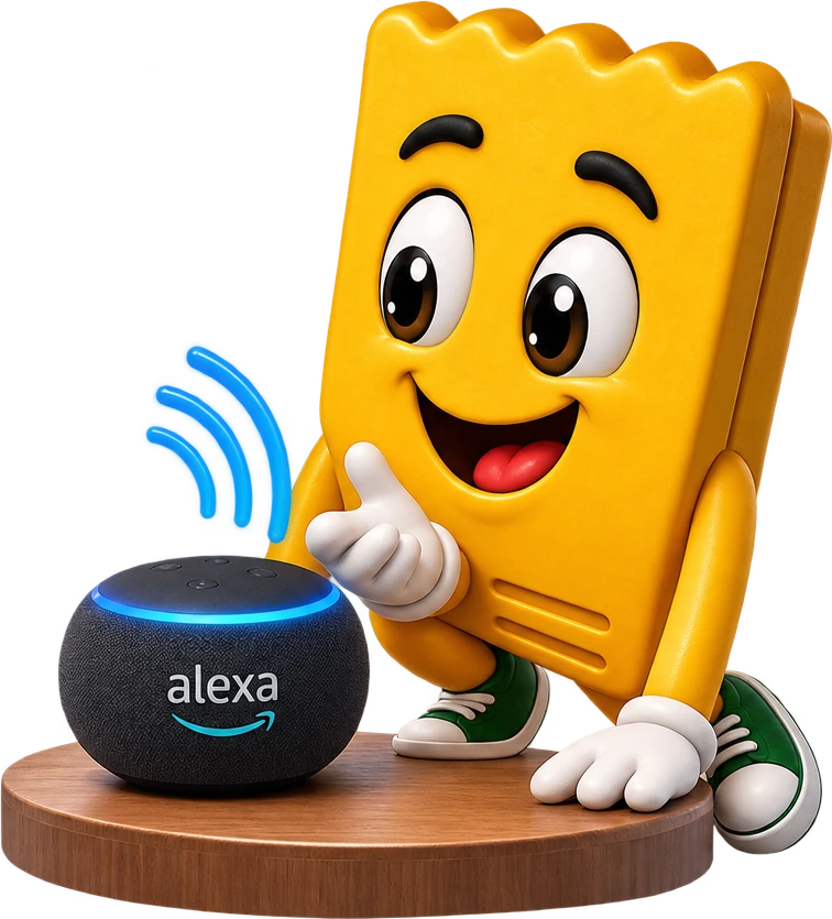 Picotinho conversando com uma Alexa (Echo)